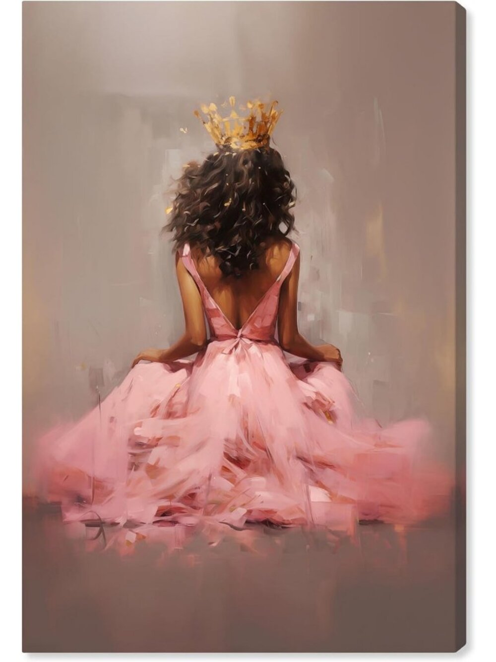 Princess in Pink Canvas Art - Gallery Wrapped Portrait, 16x24, Home Decor